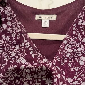 Miami Burgundy Floral Dress
